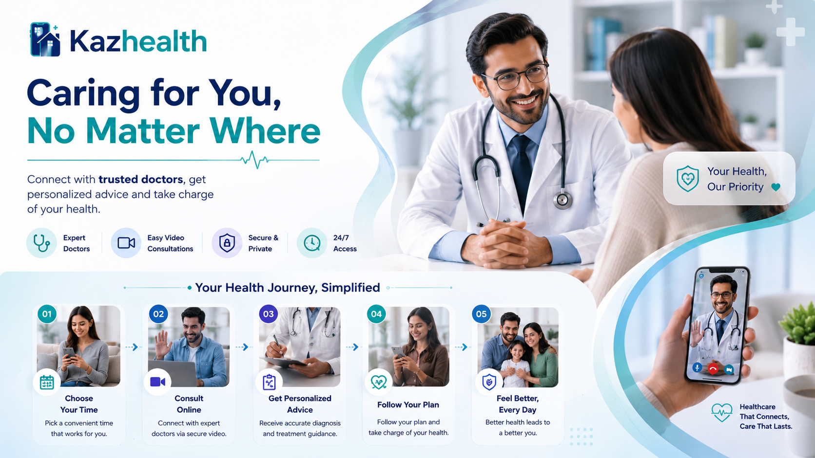 Doctor ready to support a patient